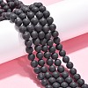 Dyed & Heated Natural Black Agate Beads Strands X-G-H1617-4