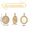 5Pcs Brass Micro Pave Colorful Cubic Zirconia Pendants ZIRC-SZ0003-39-7