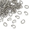 Tarnish Resistant Oval 304 Stainless Steel Open Jump Rings X-STAS-R067-01-2