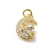 Rack Plating Brass with Cubic Zirconia Pendants KK-Z086-13G-01-1