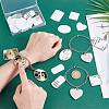 4Pcs 2 Styles DIY Blank Heat Transfer 304 Stainless Steel Curb Chains Bracelets Making Kits BJEW-PH01874-3