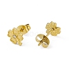 Rhinestone Clover Stud Earrings EJEW-P212-24G-01-2