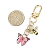 Butterfly Bees Alloy Enamel Pendant Decorations HJEW-JM02688-05-3