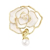 Alloy & Plastic Pearl Brooch JEWB-M045-01LG-A-1