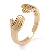 Brass Cuff Rings RJEW-B034-02G-3