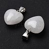 Natural White Jade Charms HEAR-PW0001-057-03-3