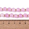 Ombre Effect Dyed Transparent Crackle Glass Beads Strands GLAA-Q111-8MM-06-5