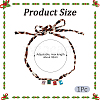 Alloy with Colorful Glass Pendant Polyester Collar Knot Tie Necklaces for Women NJEW-SP0001-17B-2