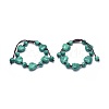 Synthetic Turquoise Braided Bead Bracelets BJEW-K212-D-1