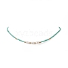 7Pcs 7 Colors Natural Pearl & Glass Seed Beaded Necklaces Set for Women NJEW-JN04184-4