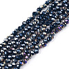 Electroplate Glass Beads Strands EGLA-A044-P1mm-B16-1