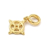 Rhombus Rack Plating Brass Charms KK-G513-01G-2