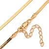 Brass Flat Snake Chain Necklaces for Women NJEW-U011-06G-2