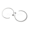 304 Stainless Steel Ring Stud Earrings EJEW-K295-01A-P-2