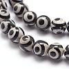 Tibetan Style 3-Eye dZi Beads G-K166-01-8mm-L1-01-3