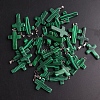 Synthetic Malachite Pendants G-PW0006-02P-21-1-1