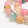 Faceted Natural Dragon Veins Agate Beads Strands G-F447-10mm-E05-3