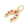 Brass Enamel Charms KK-Q028-07B-G-2