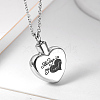 Non-Tarnish Heart with Word Stainless Steel Pendant Necklaces YK3384-1-2