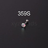 316L Surgical Stainless Steel Clear AB Cubic Zirconia Flat Round Cartilage Earrings WGE6C84-11-1