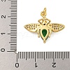 Rack Plating Brass Micro Pave Cubic Zirconia Pendants KK-C074-52G-3