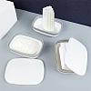 Plastic Soap Container Travel Soap Case Holder Soap Dishes with Linen Soap Bag for Home Bathroom Outdoor AJEW-BC0004-02-6