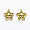 Brass Enamel Pendants KK-T049-056G-04-NF-1