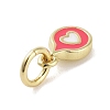 Rack Plating Brass Enamel Charms KK-M293-40G-02-2