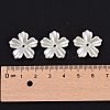 5-Petal Flower ABS Plastic Imitation Pearl Bead Caps X-OACR-R016-21-4