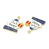 Christmas Alloy Enamel Pendants ENAM-D050-13A-01G-2