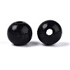 Spray Painted Round Natural Schima Wood Beads WOOD-A018-12mm-03-1-2