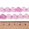 Ombre Effect Dyed Transparent Crackle Glass Beads Strands GLAA-Q111-10MM-05-5