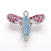 Brass Cubic Zirconia Links ZIRC-K070-03-C03-1