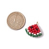 Glass Seed Beaded Watermelon Pendants PALLOY-CJ00138-2