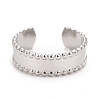 Non-Tarnish 304 Stainless Steel Flat Open Cuff Ring for Women RJEW-C025-10P-2