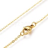 Brass Micro Pave Clear Cubic Zirconia Pendant Necklaces NJEW-A127-08G-3