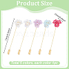 5Pcs Forget-me-not Alloy Lapel Pins JEWB-PH01277-2