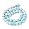 Natural Larimar Beads Strands G-B141-01-10mm-3