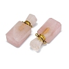 Natural Rose Quartz Perfume Bottle Pendants G-A026-10-01-2