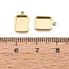 304 Stainless Steel Pendant Cabochon Component STAS-Q113-19B-G-3