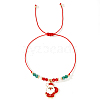 Imitation Pearl & Glass Beads Braided Bracelets CA6370-1-1