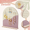 Detachable Arch-shaped Wood Earring Organizer Display Stands EDIS-WH0042-01A-4