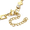 304 Stainless Steel Crystal Rhinestone Link Chain Bracelets for Women BJEW-G712-13B-02-3
