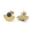 Ion Plating(IP) Real 18K Gold Plated 304 Stainless Steel Fan Stud Earrings EJEW-Z042-02B-2