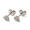 304 Stainless Steel Haart Stud Earrings for Women EJEW-K243-02P-1