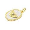 Rack Plating Brass Enamel Pendants KK-U021-17A-G-2