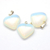 Heart Opalite Pendants X-G-Q438-06-2