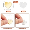   100Pcs Gold Acrylic Mirror Wall Stickers AJEW-PH0004-90D-2