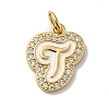 Brass Micro Pave Cubic Zirconia Pendants KK-K354-02G-T-1