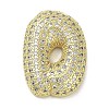 Rack Plating Brass Micro Pave Clear Cubic Zirconia Pendants X-KK-R163-05D-G-1